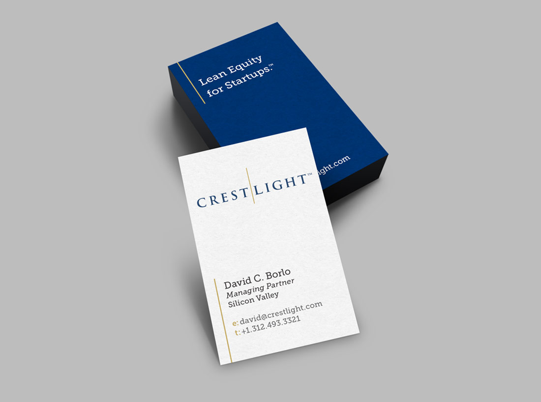 Crestlight business card design