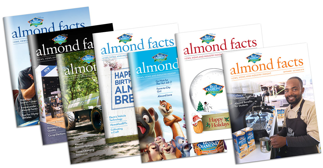Almond Facts magazine covers